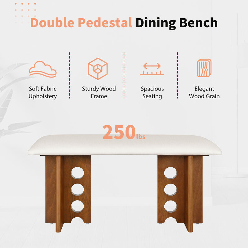 Merax  Modern Double Pedestal 6-Piece Dining Set