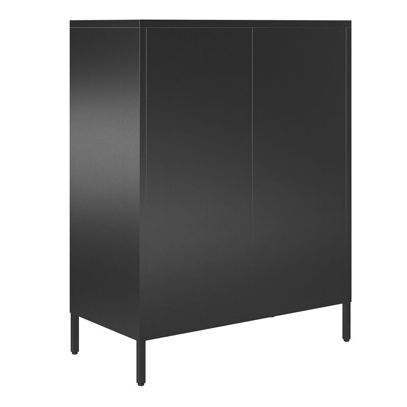 Shadwick 2 Door Metal Locker Storage Cabinet-Mesh Metal Doors