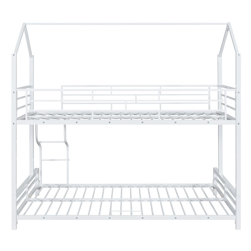 Merax Metal House Bunk Bed 2 Beds in 1