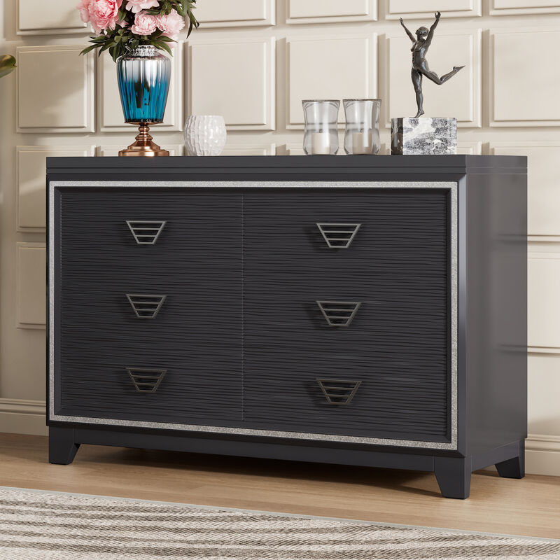 Merax Elegant Dresser Cabinet with 6 Drawers