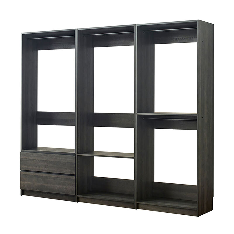 Prosper Gray Freestanding Walk in Wood Closet System