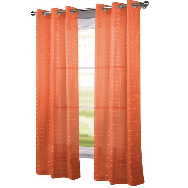 RT Designers Collection Wanda Box Voile Light Filtering One Grommet Curtain Panel 54" x 90"