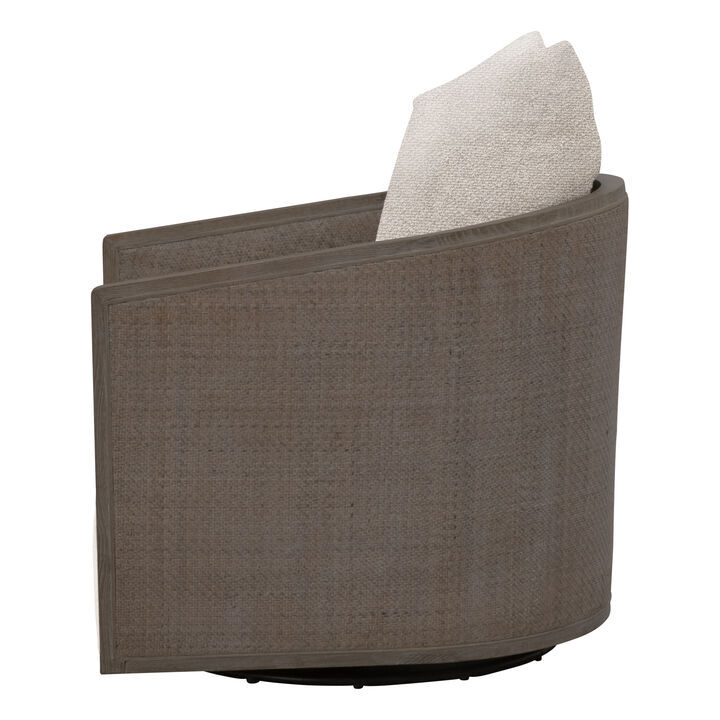 McGuire Swivel Club Chair in Brown