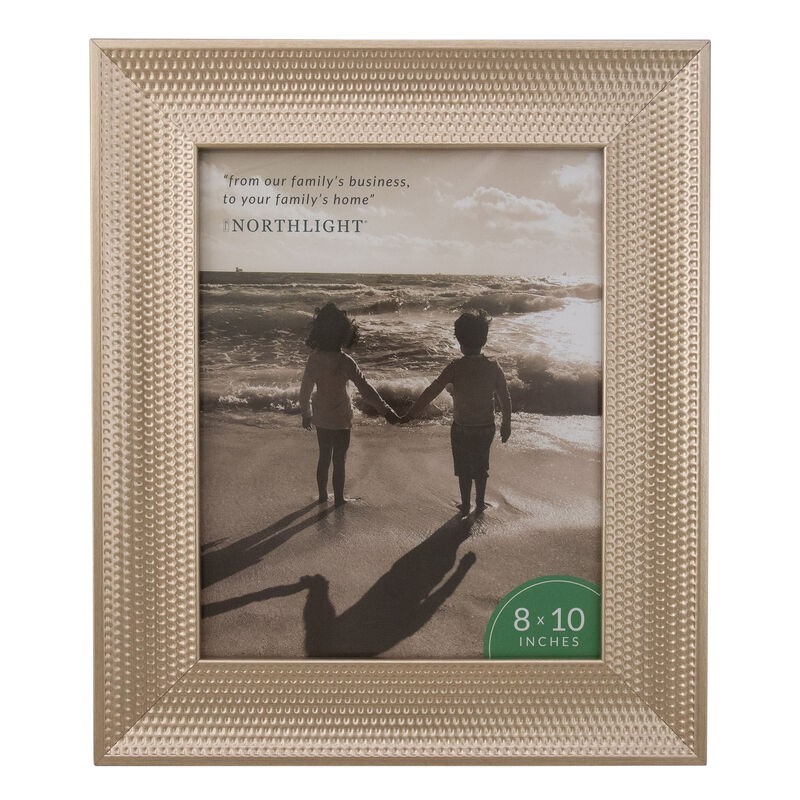 8" x 10" Champagne Gold Honeycomb Rectangular Photo Frame 13.25"