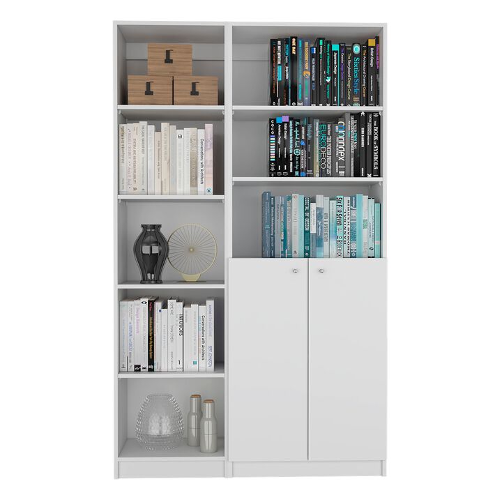 Cedar 2 Piece Living Room Set with 2 Bookcases, White