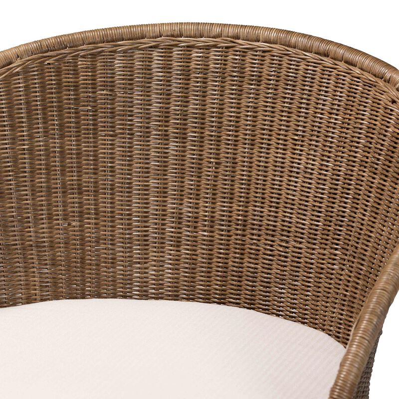 bali & pari Kintamani Bohemian Greywashed Rattan Accent Chair