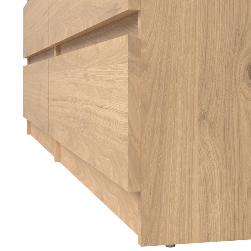 Tvilum Scottsdale 6 Drawer Double Dresser, Jackson Hickory