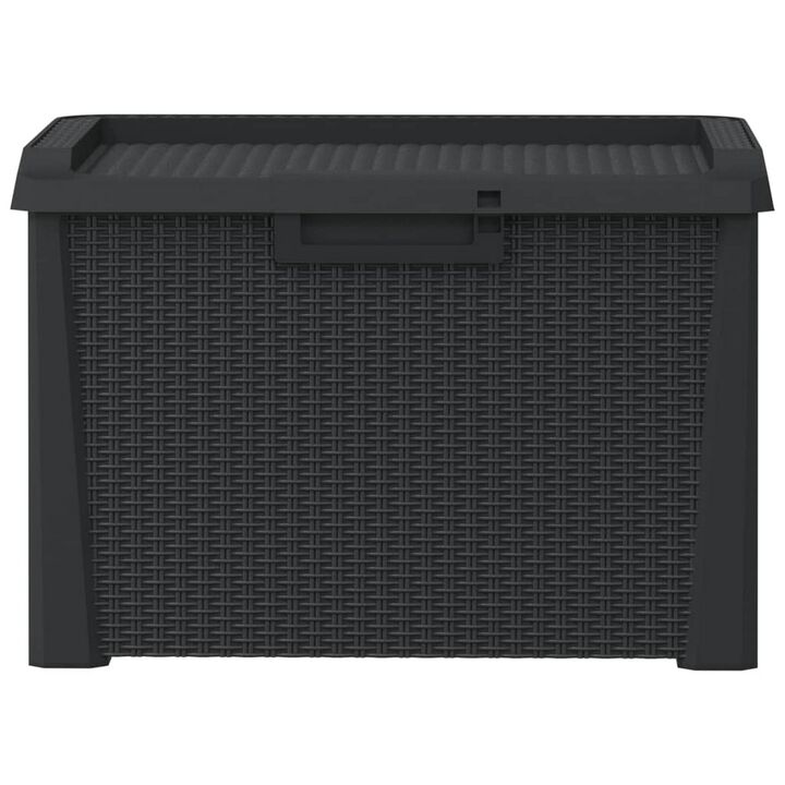 Outdoor Storage Box, 33 Gallon Capacity 29 Inch Weather Resistant Gray - Benzara