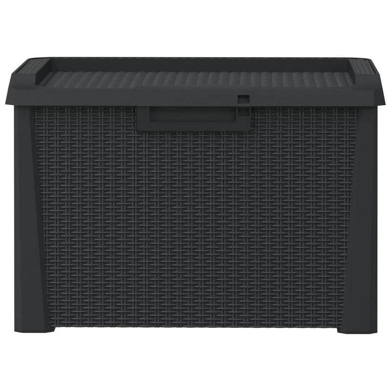 Outdoor Storage Box, 33 Gallon Capacity 29 Inch Weather Resistant Gray - Benzara