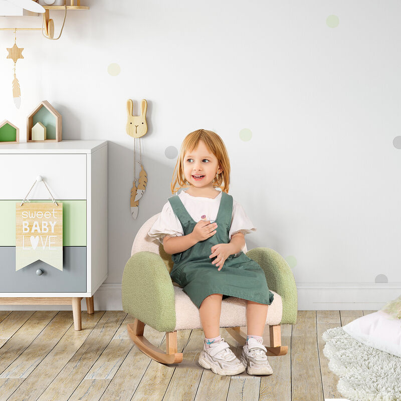 Rocking Toddle Sofa Chair for Nursery Kindergarten Playroom Bedroom - Gray