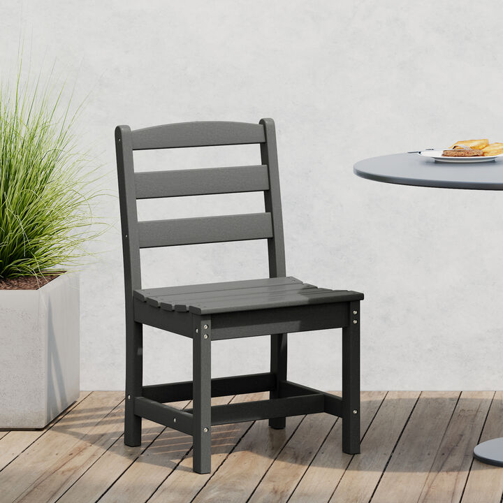 WestinTrends Outdoor HDPE Patio Classic Armless Dining Side Chair