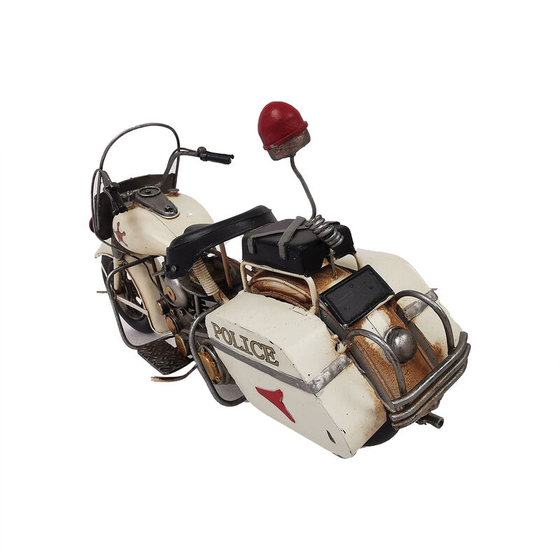 Vintage Police Motorcycle Metal Model