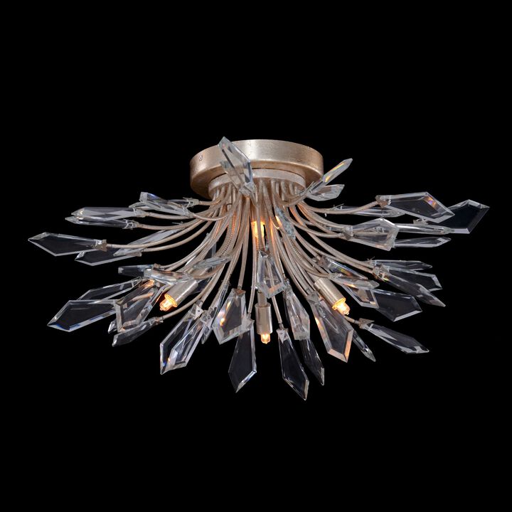 Kōtta Four-Light Cut-Crystal Flush Mount