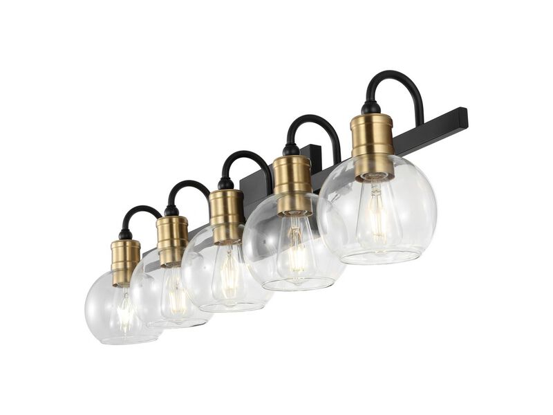 Marais Iron/Glass Rustic Vintage LED Vanity Light
