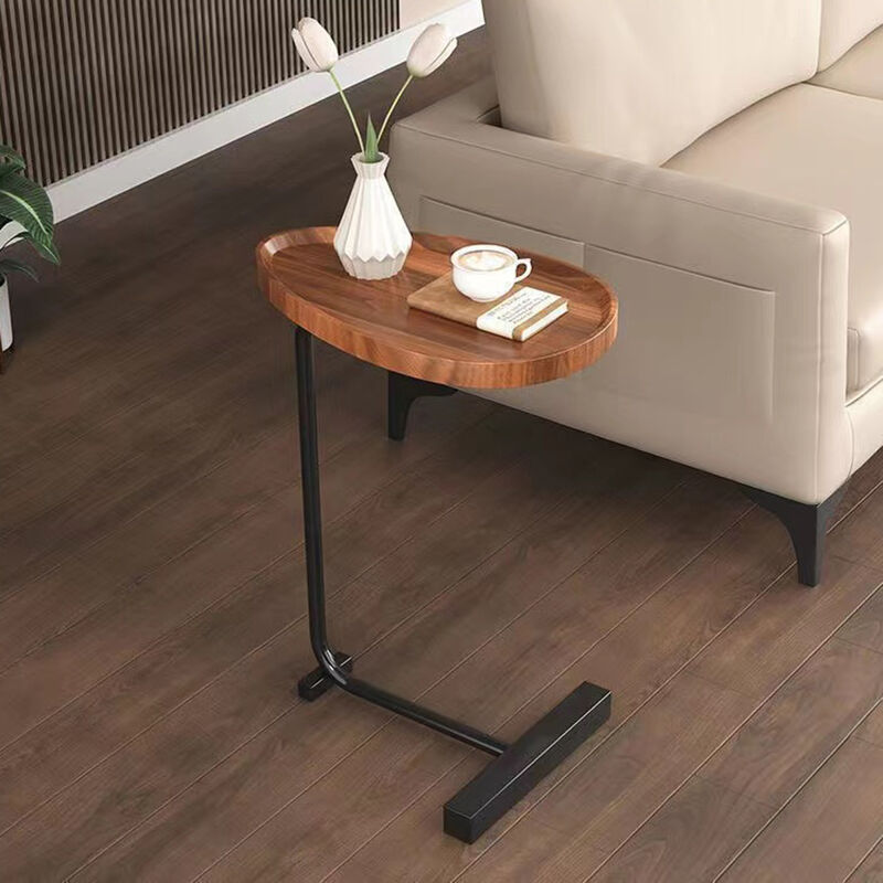 Brown Cshaped Side Table, Small Sofa Table For Living Room