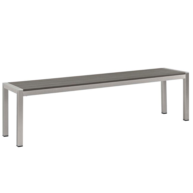 Shore 3 Piece Outdoor Patio Aluminum Dining Set-Benzara