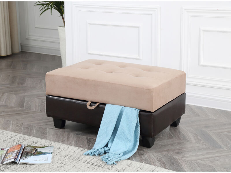 Gallant Microfiber Upholstered Storage Ottoman