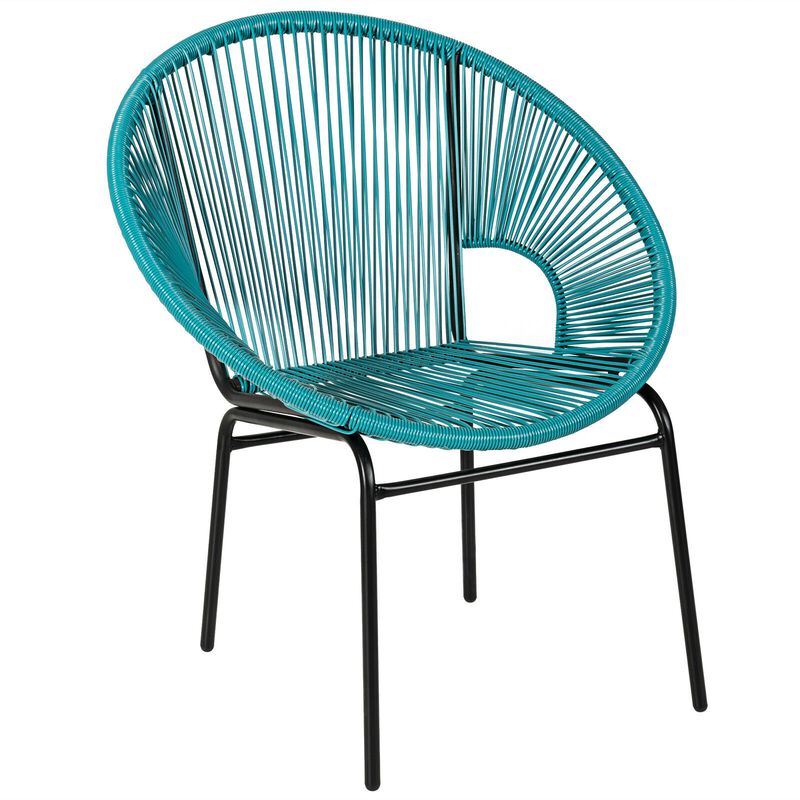 3 Pieces Patio Acapulco Furniture Bistro Set with Glass Table