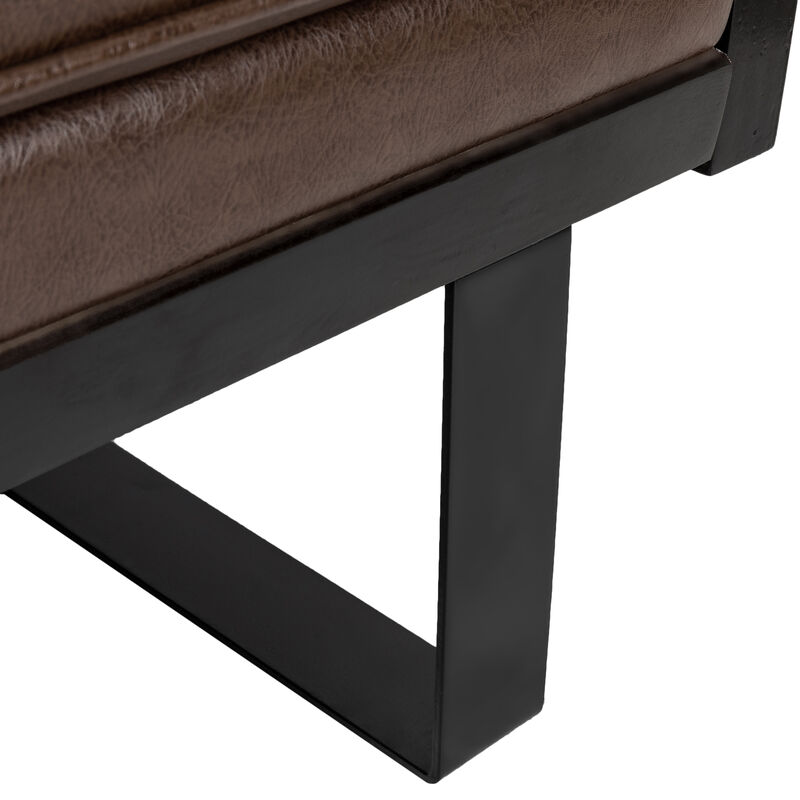 Merax Modern PU Leather Loveseat Sofa
