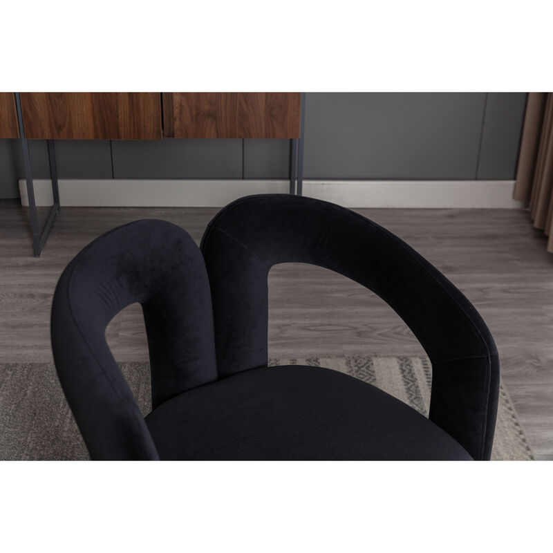 Modern Fabric Upholstered Dining Chairs (Set of 2)