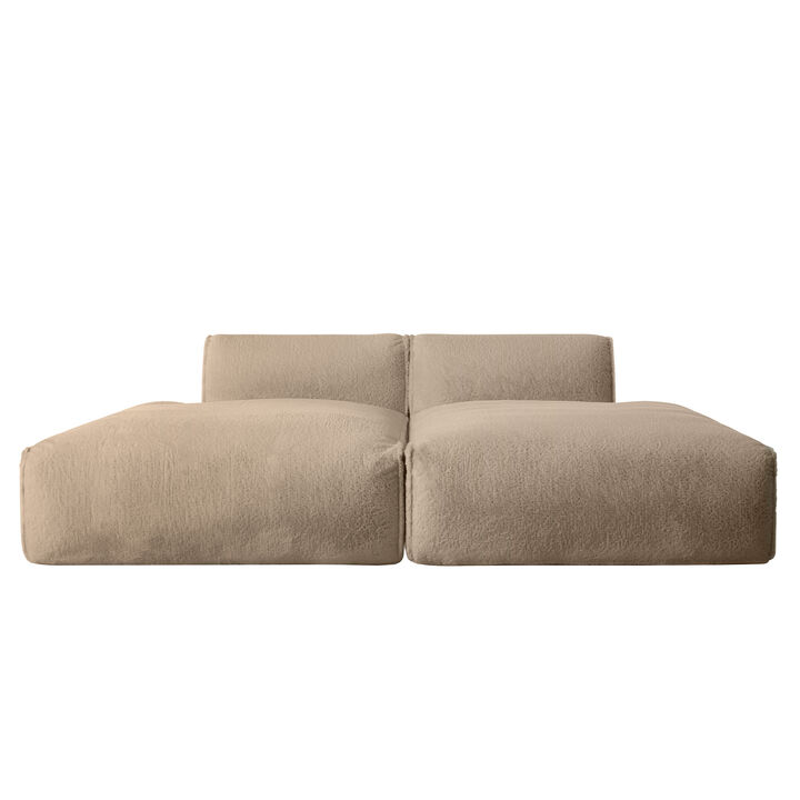 Merax Fully Compressed Sleeper Sofa for Living Room