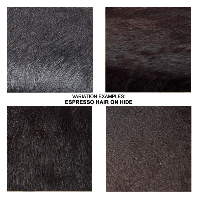 Espresso Small Hair on Hide Ottoman