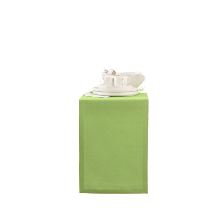 Solino Home Cotton Linen Plain Table Runner | Dru
