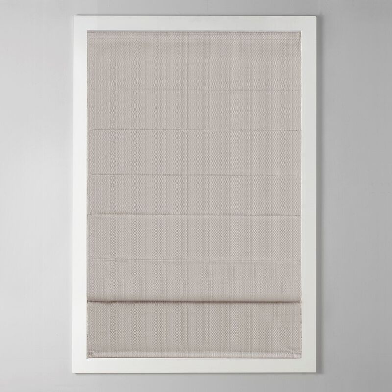 Gracie Mills Calyx Textured Room Darkening Cordless Roman Window Shade - 33x64"