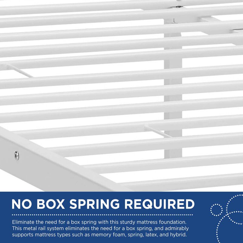 Modway Furniture  36.5 x 84.5 in. Maisie Queen Stainless Steel Bed Frame