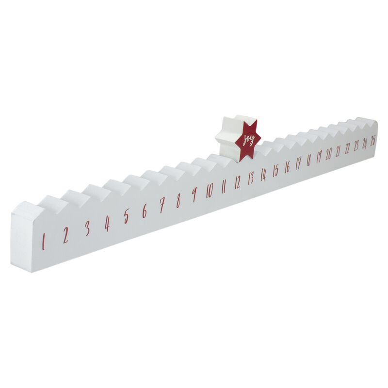 24" Red and White "Joy" Christmas Countdown Advent Calendar