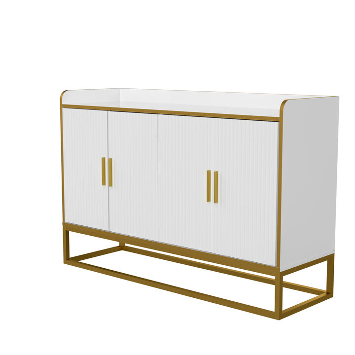 Modern Kitchen Buffet Storage Cabinet Cupboard White Gloss With Metal Legs For Living Room Kitchen Modern Kitchen Buffet Storage Cabinet Cupboard White Gloss With Metal Legs For Living Room Kitchen