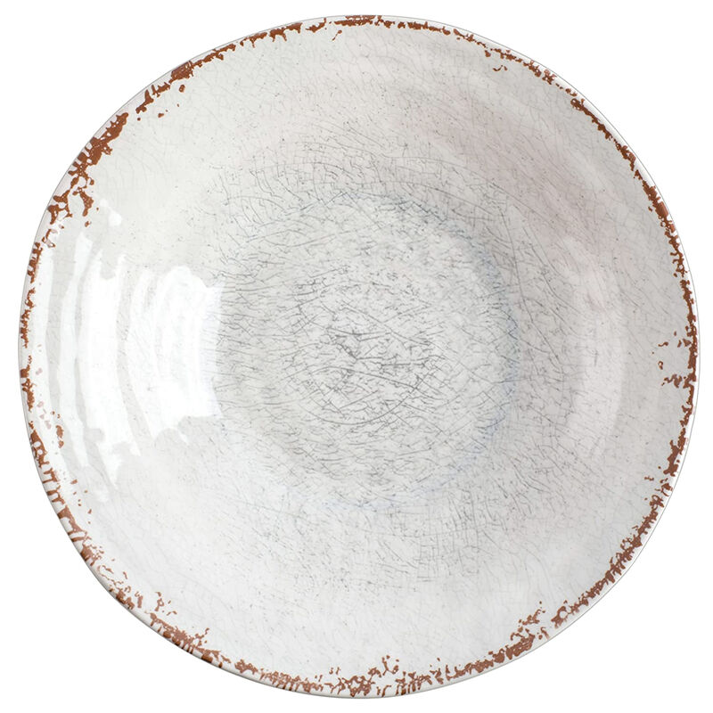 Laurie Gates Mauna 3 Piece Melamine Serving Bowl Set in White with Serving Utensils
