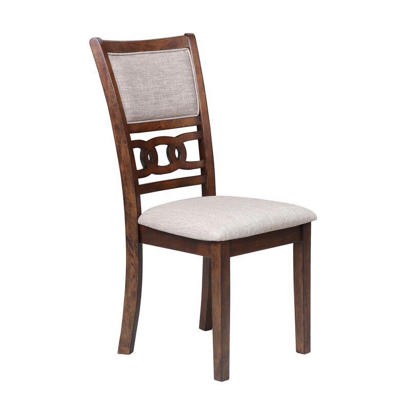 3pc 42 Inch Dining Table Set, Extendable Drop Leaves, 2 Chairs, Brown - Benzara
