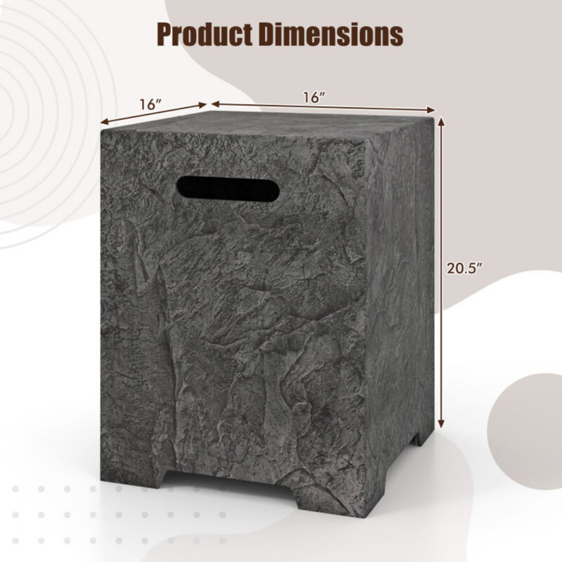 50 000 BTU Fire Pit Table Set with Hideaway Tank Holder and Lava Rocks