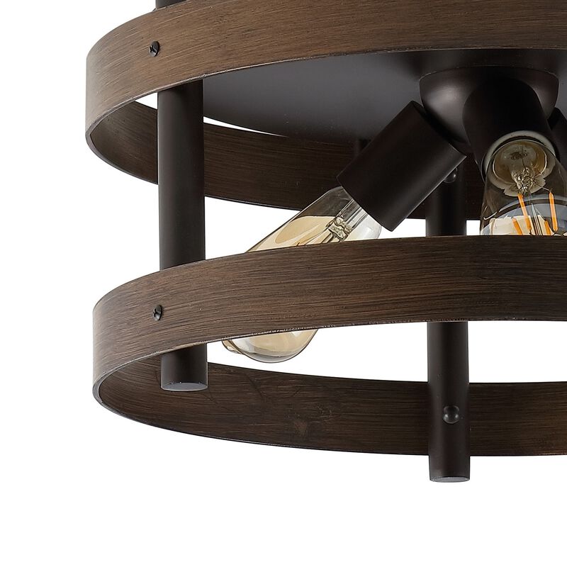 Cooper 3-Light Farmhouse Industrial Iron LED Flush Mount