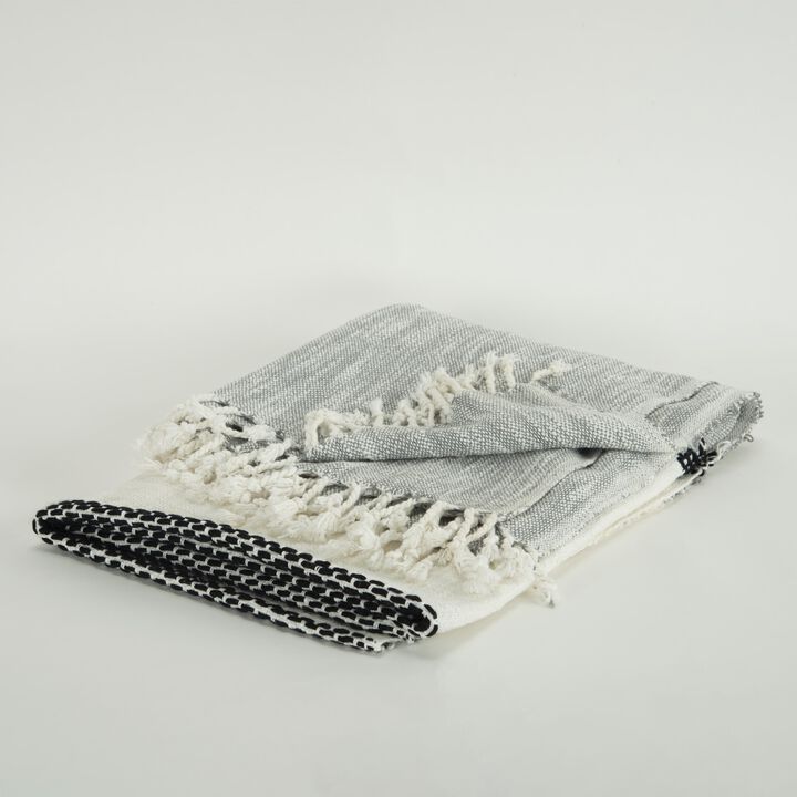Gray/Natural 50" x 60" Throw Blanket