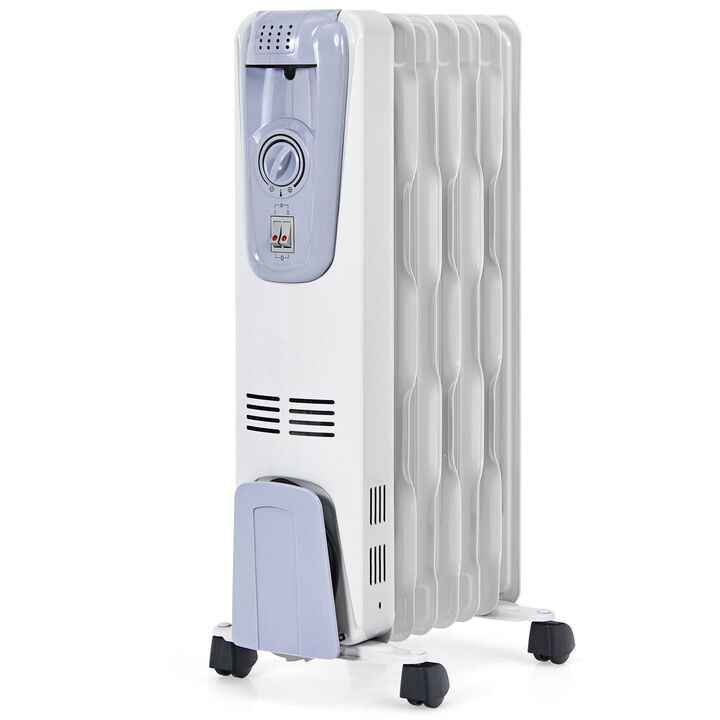 Oil Filled Radiator with Thermostat and 4 Bottom Wheels