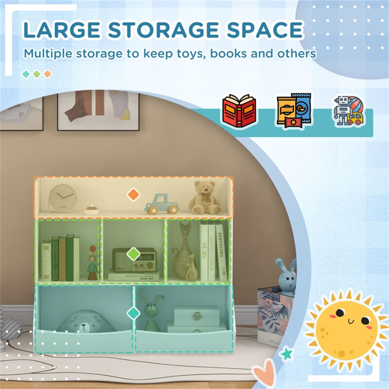 Sturdy Kids Bookcase with Open Shelves for Storytime Essentials