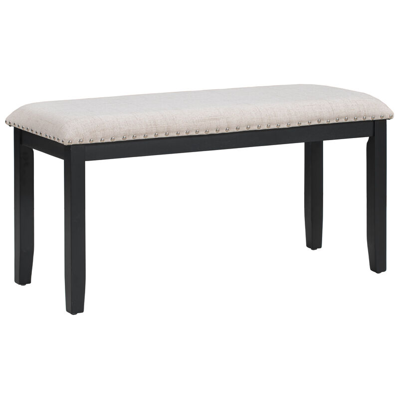 Merax Modern Style 6-piece Dining Table with Marbled Veneers Tabletop