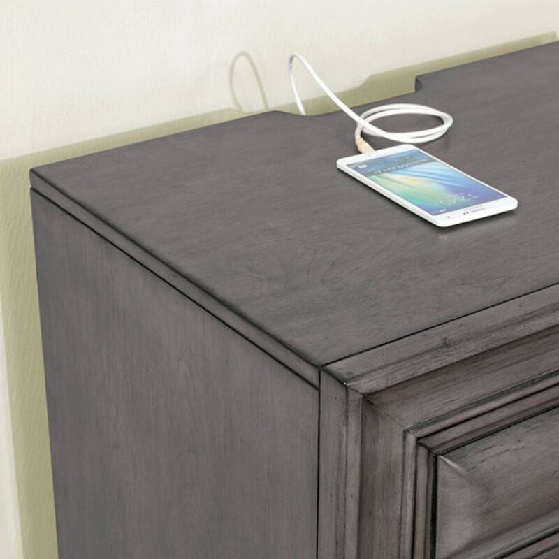 Streamdale 3-Drawer Transitional Nightstand w/ Nickel Knob