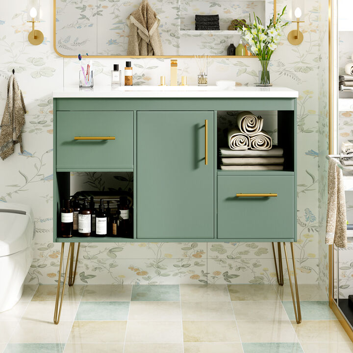 Merax 36'' Bathroom Vanity with Resin Sink