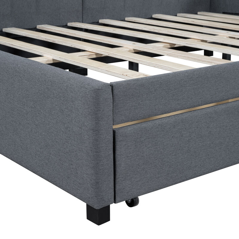 Merax Upholstered Daybed with 2 Storage Drawers