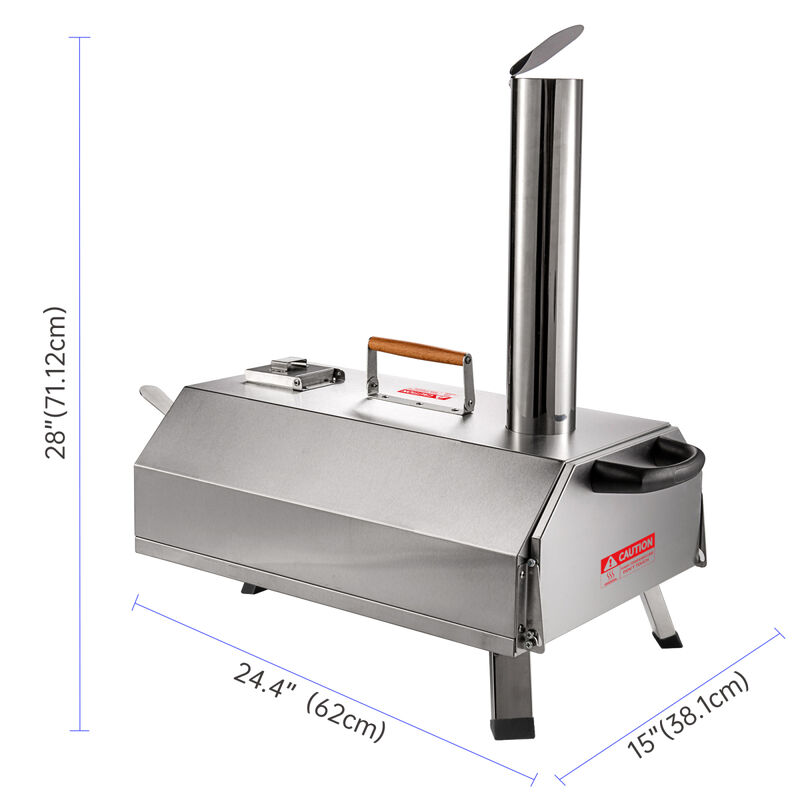 Streamdale 12" Rotatable Outdoor Pizza Oven - Portable and Stainless