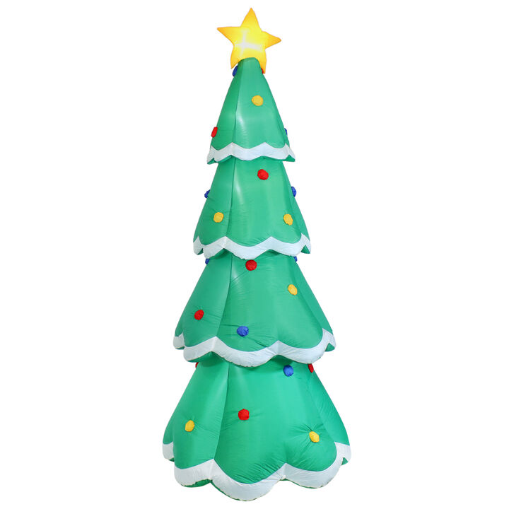 Sunnydaze Towering Green Christmas Tree Inflatable Yard Decoration - 9.5 ft