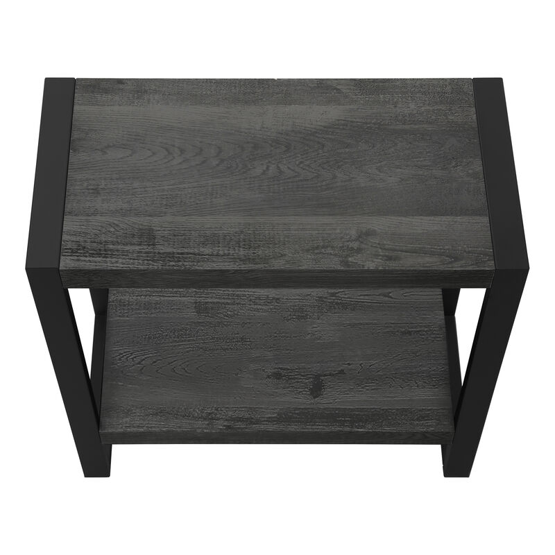 Monarch Specialties I 2862 Accent Table, Side, End, Nightstand, Lamp, Living Room, Bedroom, Metal, Laminate, Black, Contemporary, Modern