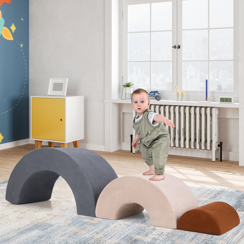 3 Piece Toddlers Climbing Toys Indoor Soft Play Equipment Playset