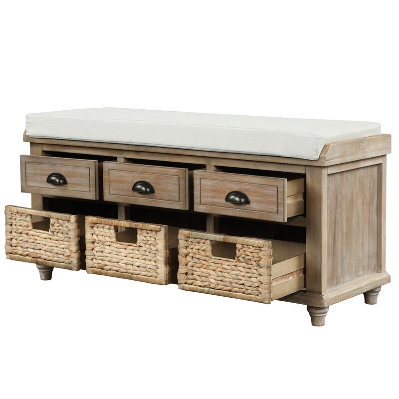 Merax Rustic Storage Bench
