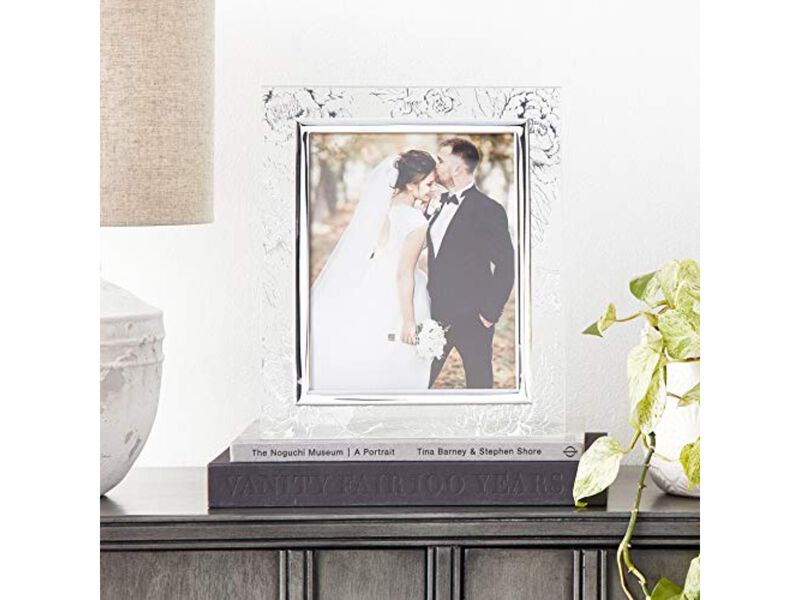 Lenox Silver Peony 8" X 10" Frame, 3.15 LB, Metallic