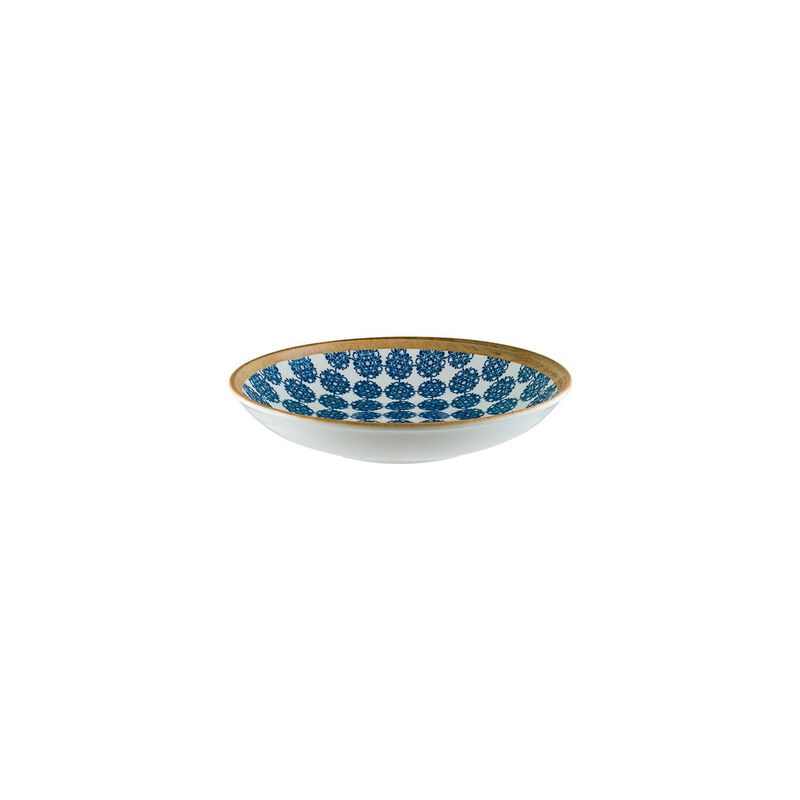 Calif dia.9" h:2" 34 oz. Round Decorated Porcelain Bowl (Set of 4)