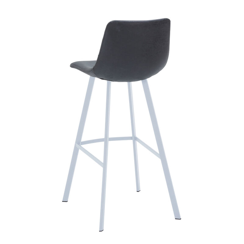 Elland - Bar stool -Light Grey- White Base